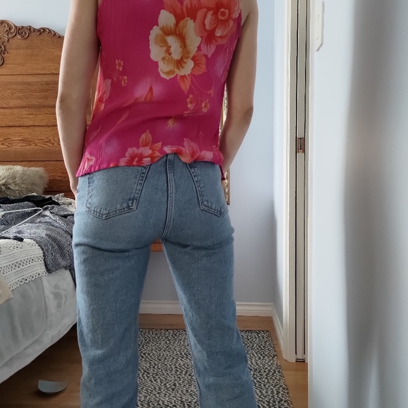 pink silk top - Picture 3 of 4